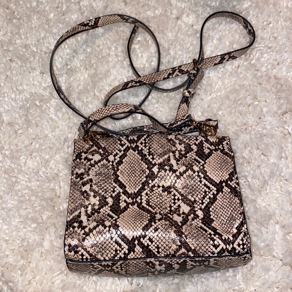small snake skin handbag